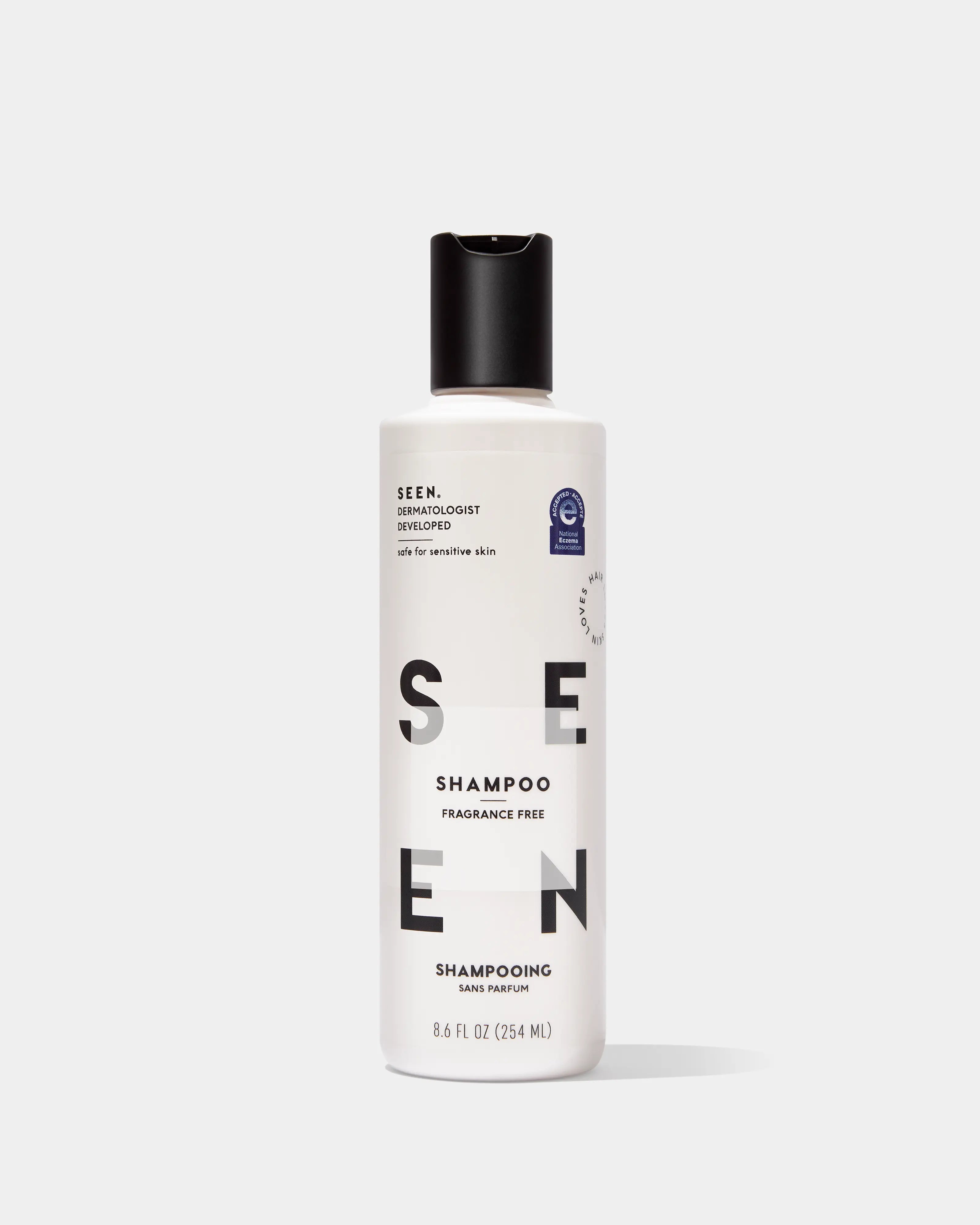 SEEN Shampoo, Fragrance Free bottle